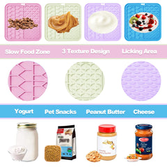 Bikabpet lick mat with 46 suction cups for secure attachment and distraction.
