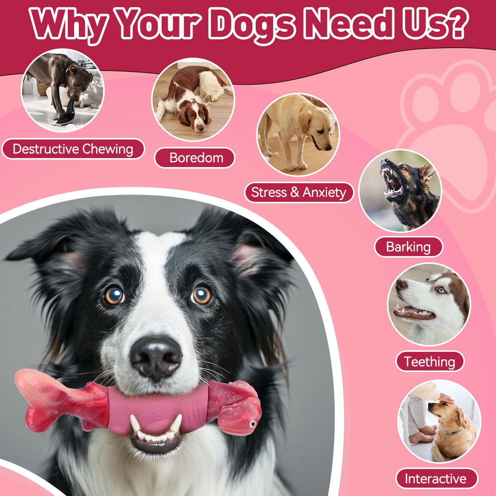 BIKIISEN Dog Toy chew action captures squeaker engagement for focused play