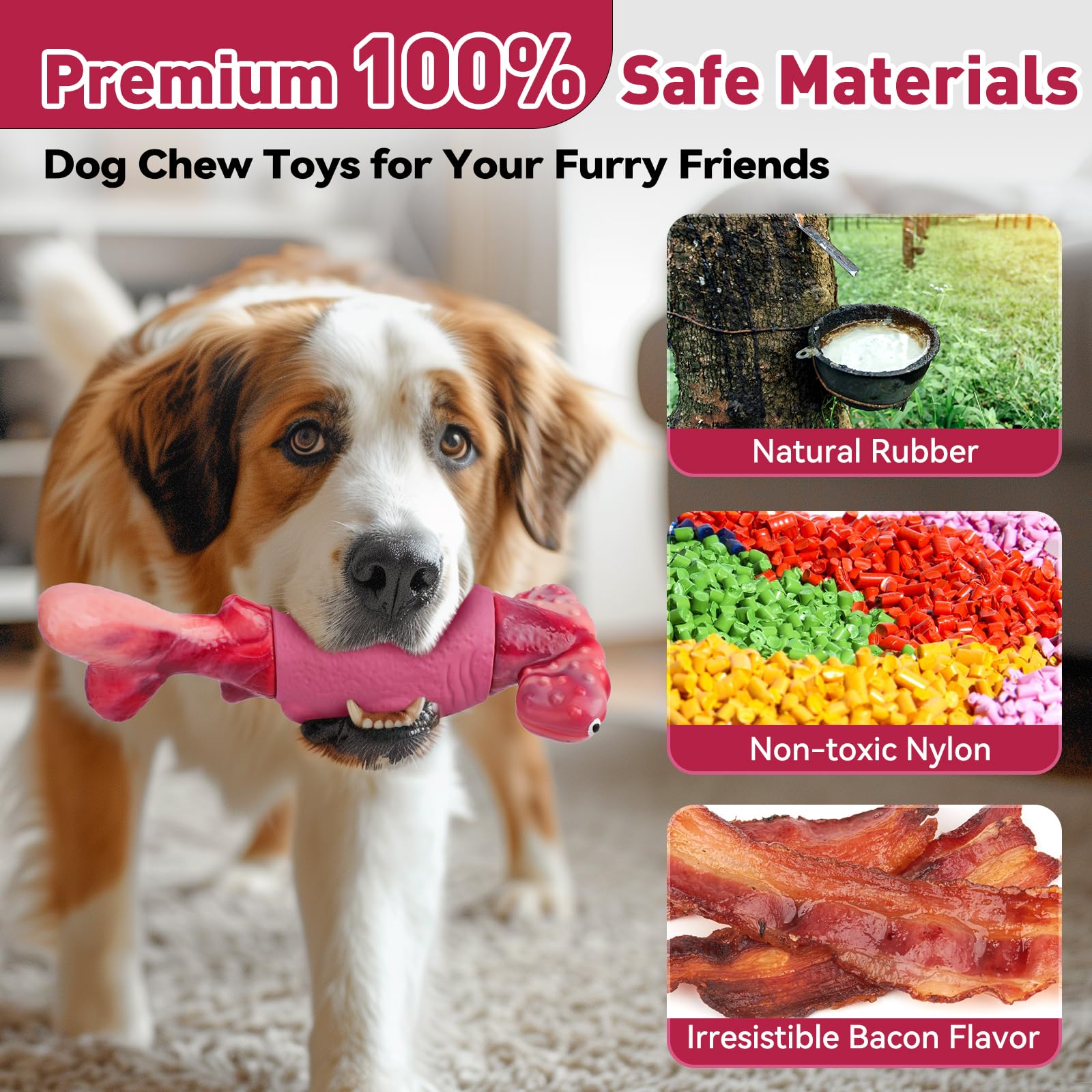 BIKIISEN Dog Toy cleaning care tips illustrates easy cleaning and maintenance