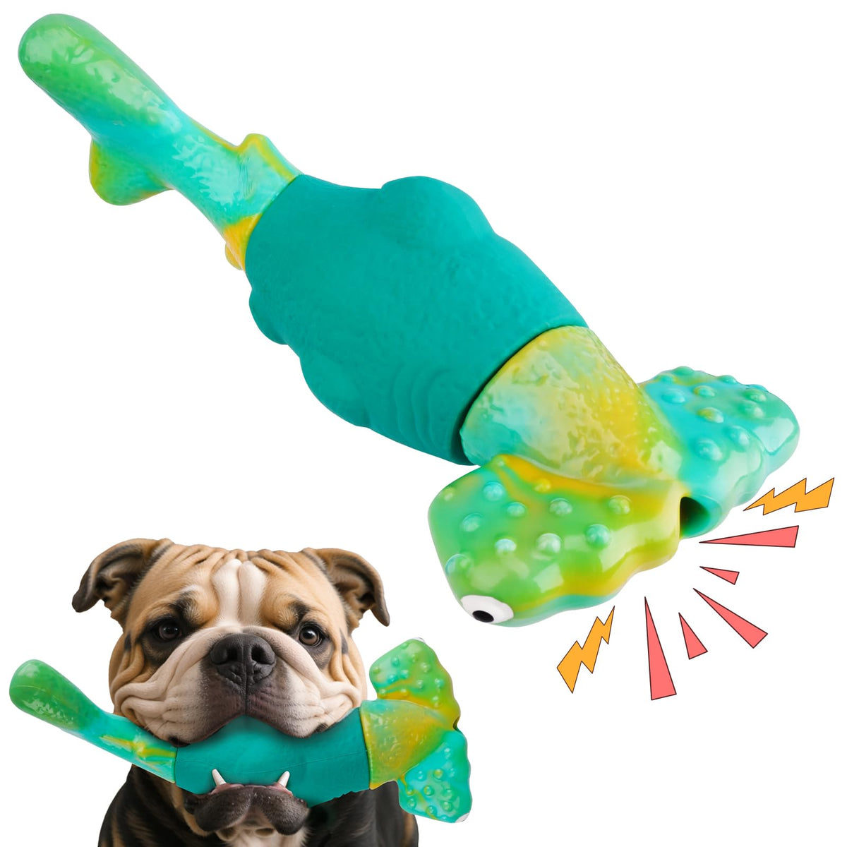 BIKIISEN hammerhead shark toy shows three-point contact for stable chewing