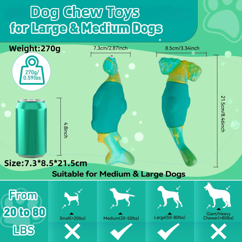 BIKIISEN dog toy with hidden squeaker engages dog during chew