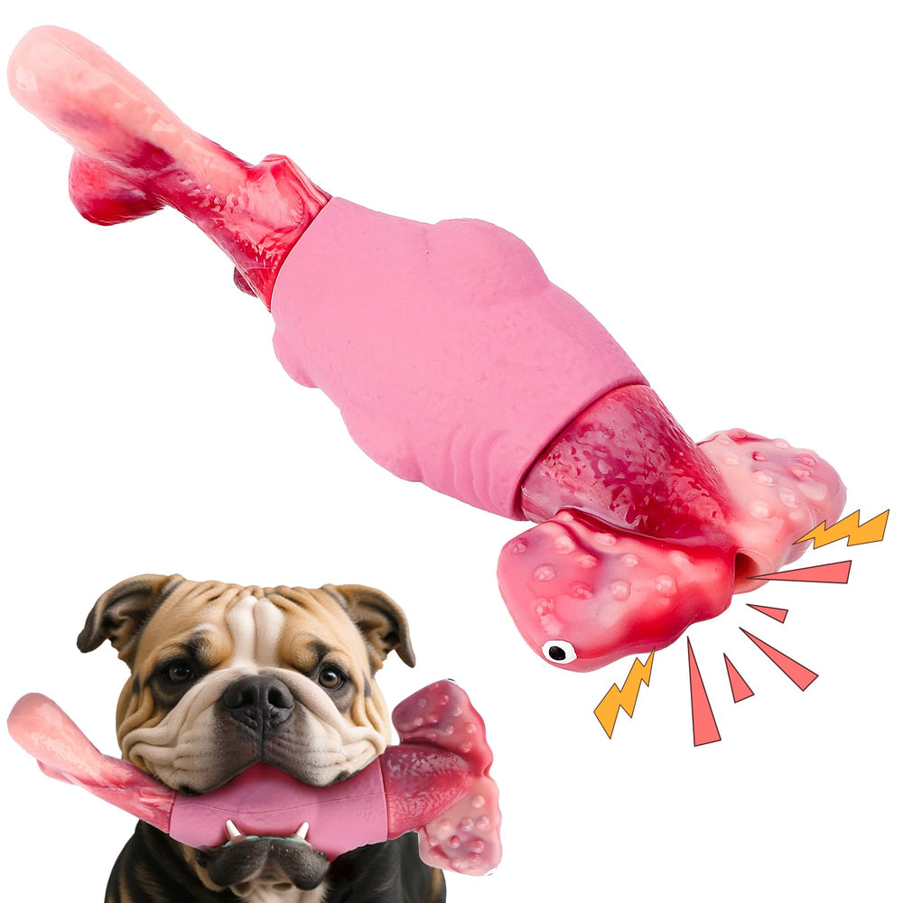 BIKIISEN Hammerhead Shark Toy full view shows durable chew surface for aggressive chewers