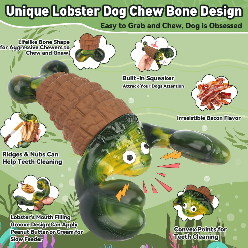 BIKIISEN 14 cm lobster toy suited for medium to large dogs