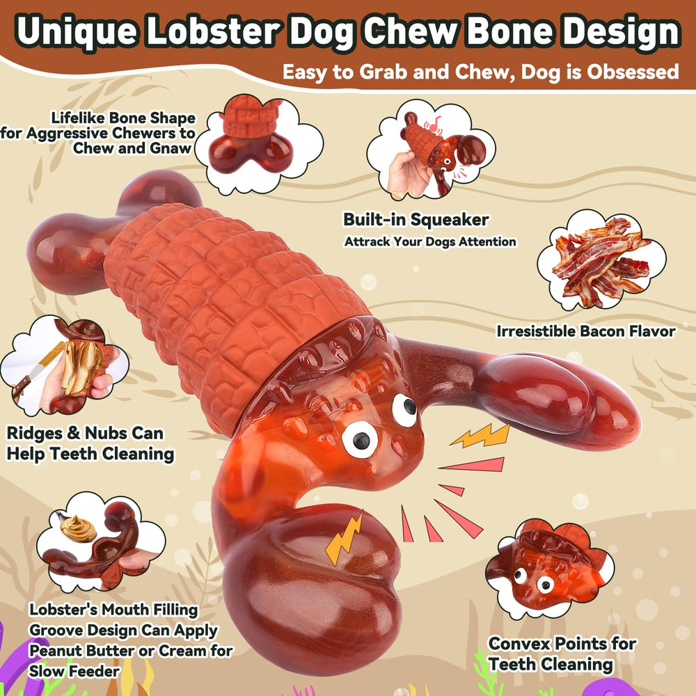 BIKIISEN Lobster Toy demonstrates mental and physical stimulation for dogs
