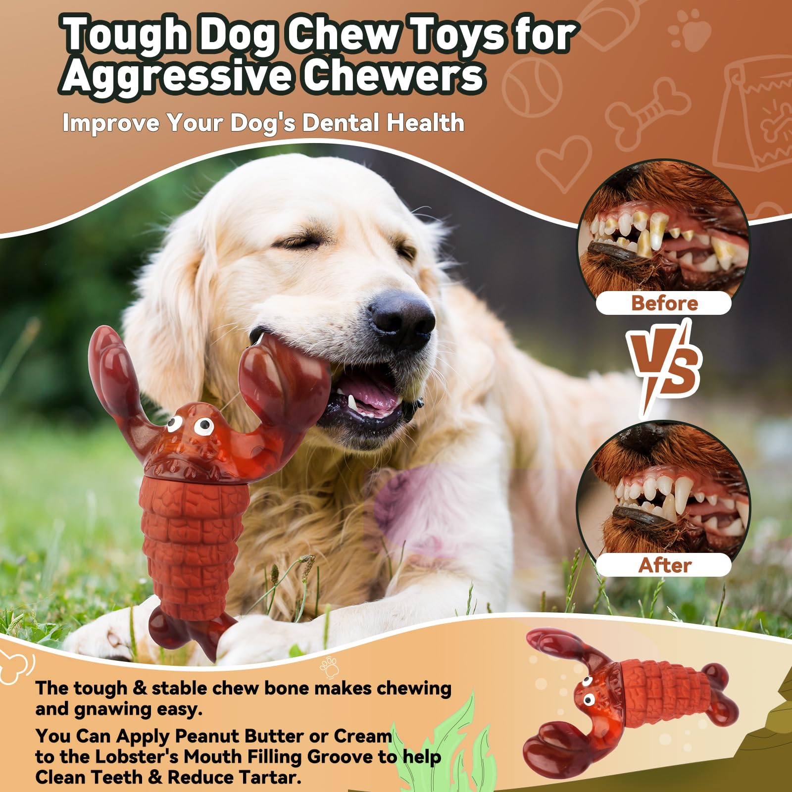 BIKIISEN Bacon-scented Lobster Toy radiates enticing aroma for chewing