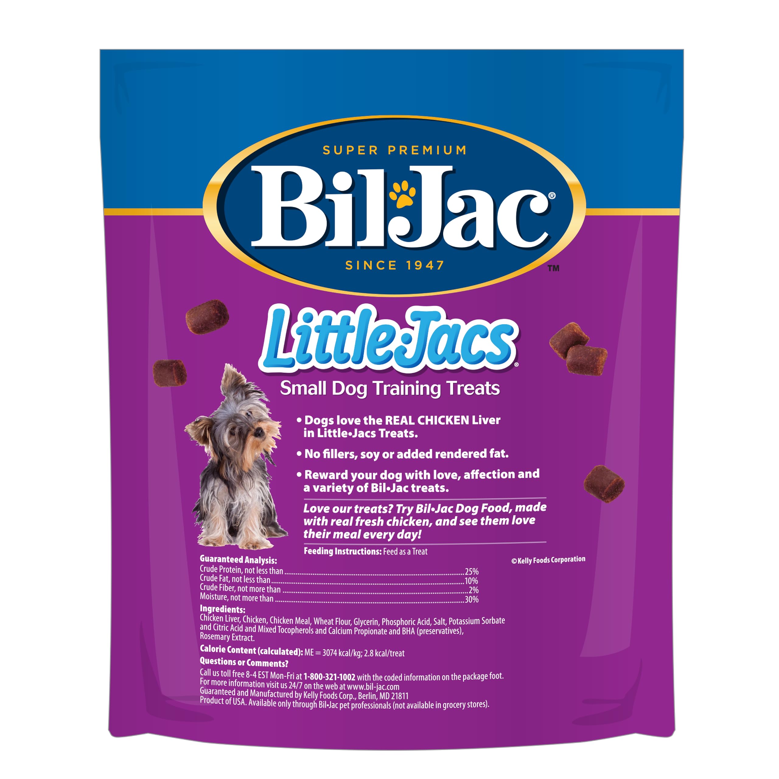 Bil-Jac Little Jacs closeup of chicken liver flavor for training rewards