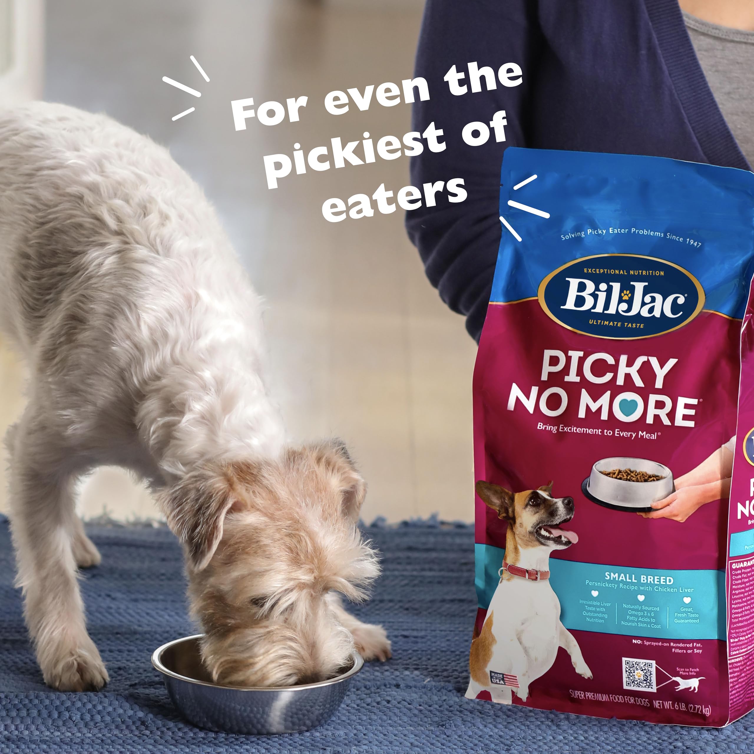Bil-Jac Omega-3 and Omega-6 coat shine for healthier fur.