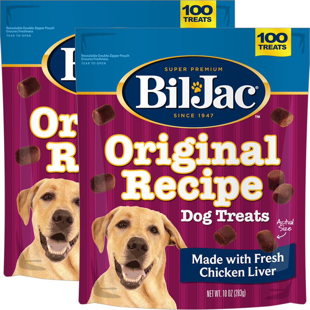 Bil-Jac Original Recipe Soft Training Treats front-pack ready for training rewards.