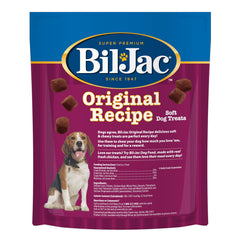 Bil-Jac Original Soft Training chicken liver morsels, bite-size rewards.