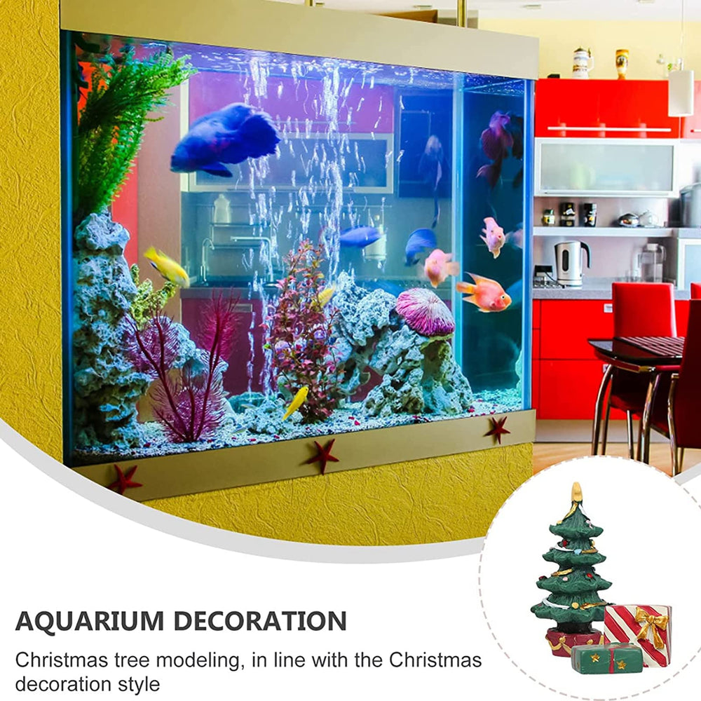 Bili-silly aquarium Christmas scene decoration preserves color and shape underwater.