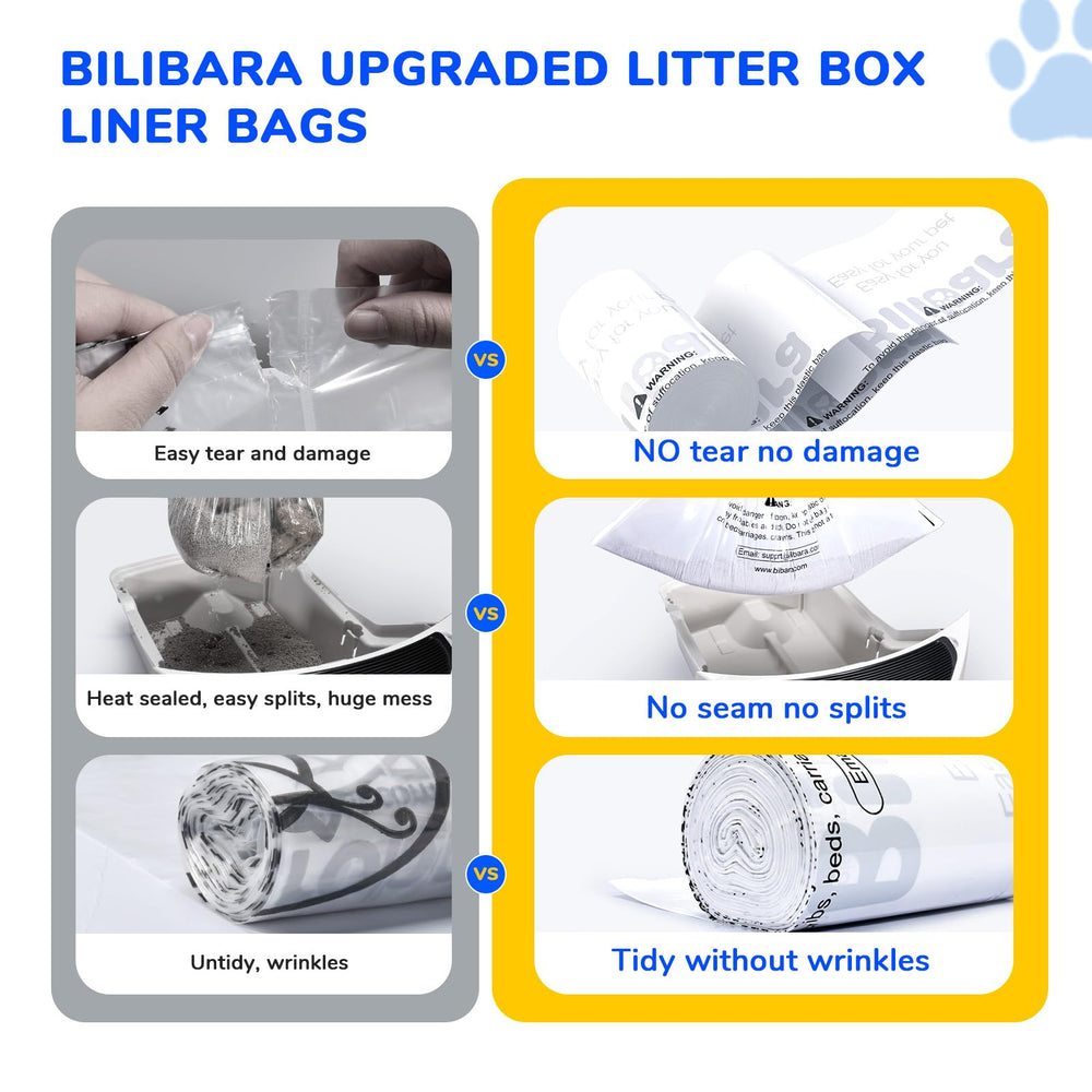 Bilibara 60-pack liner set keeps households stocked for cleanup.