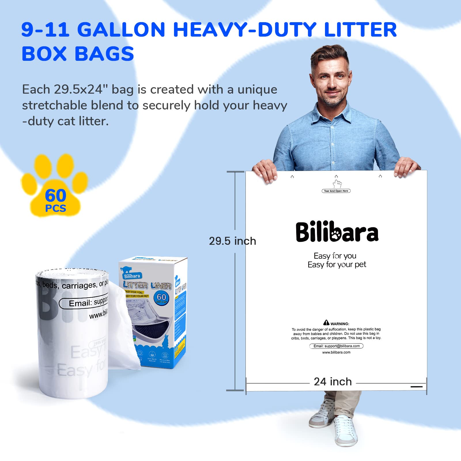 Bilibara slip-resistant edge facilitates smooth bag removal.