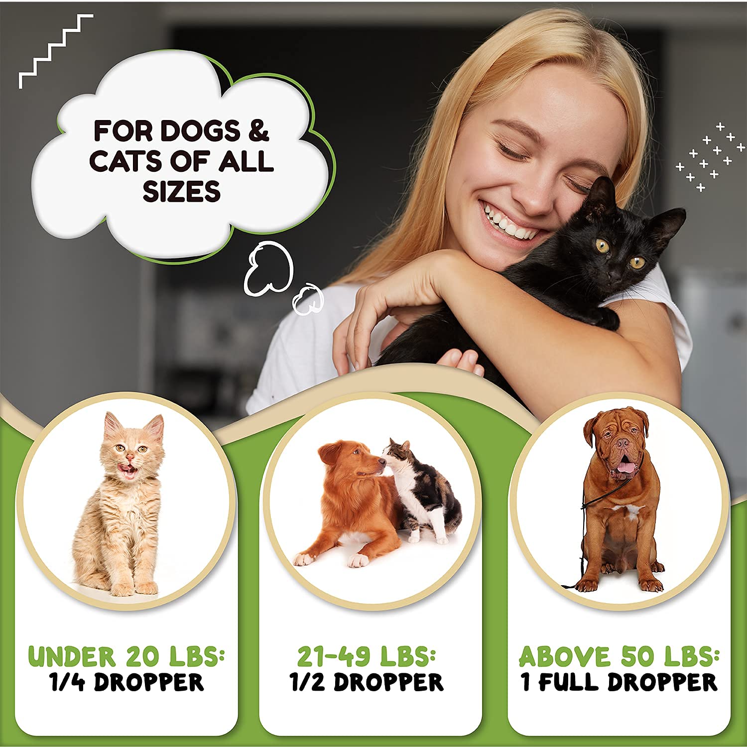 Billion Pets hemp oil cat administer drop showcases easy dosing routine