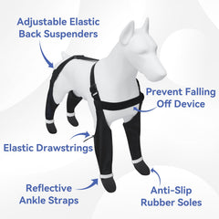BillionChains dog boots highlight reflective ankle strap for safer night walks.