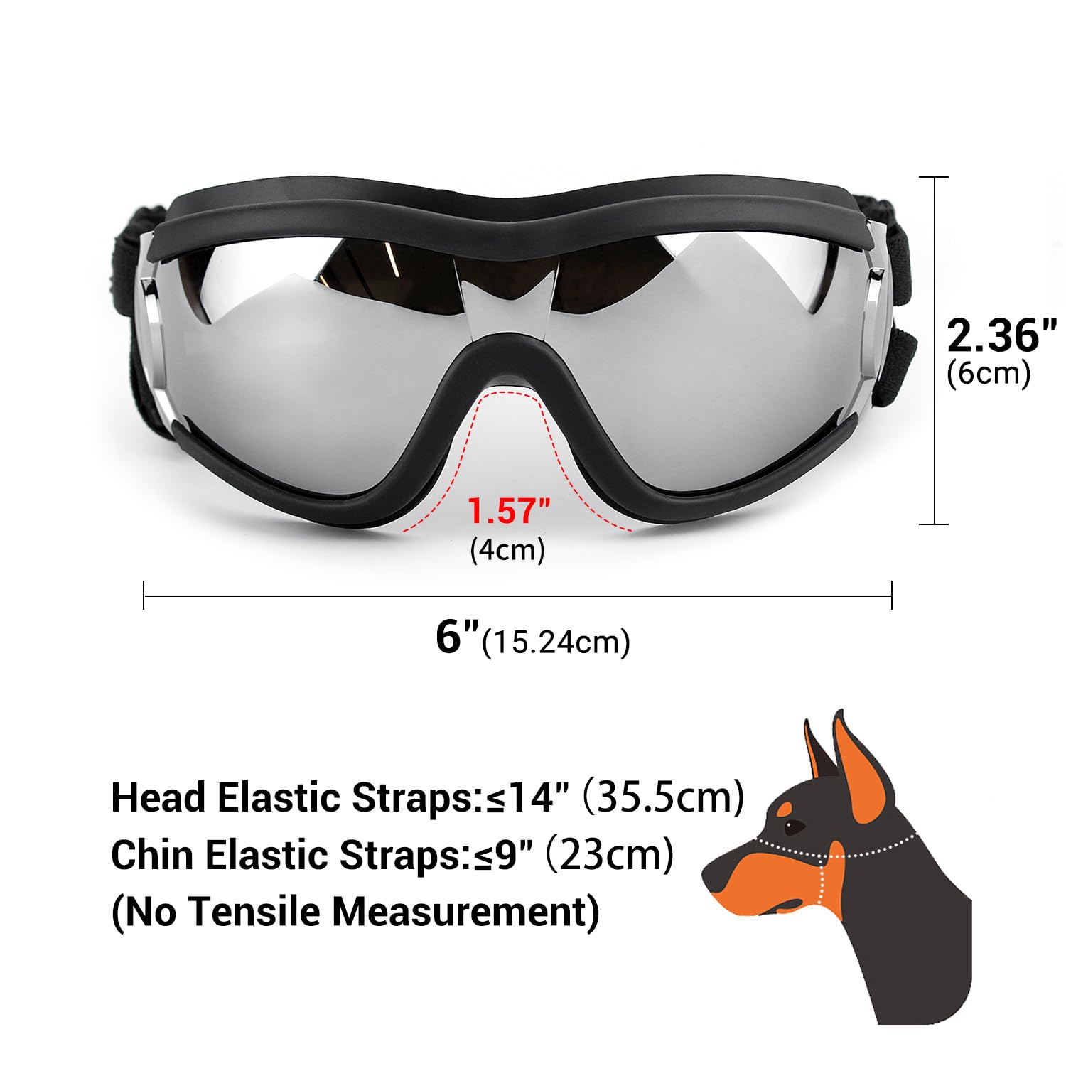 Billionchains dog goggles designed for medium to large breeds, including German Shepherds and Retrievers.