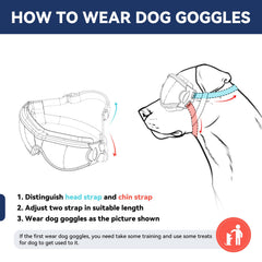Billionchains lightweight dog goggles use soft rubberized material for comfortable wear.