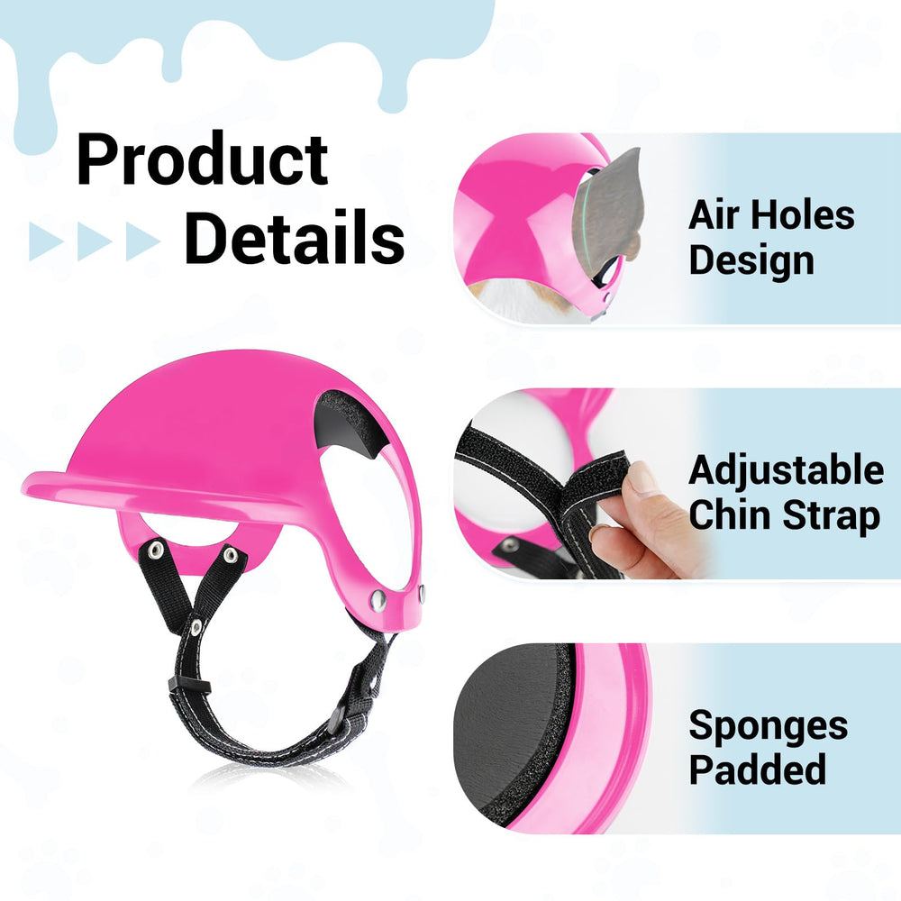 BillionChains dog helmet pink interior padding for comfort during wear.