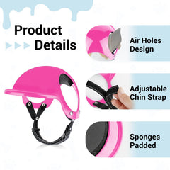 BillionChains dog helmet pink interior padding for comfort during wear.