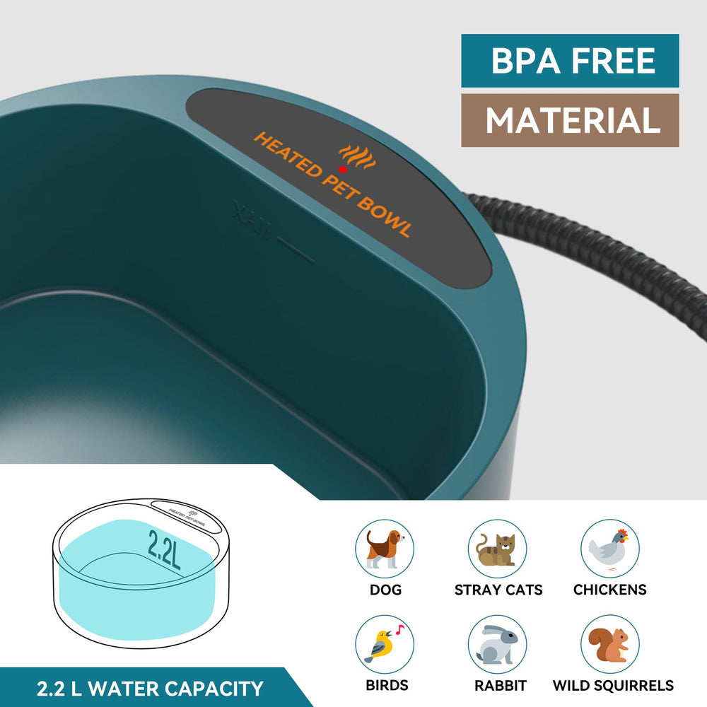 Billionchains BPA-free material ensures safer, odor-free water for pets