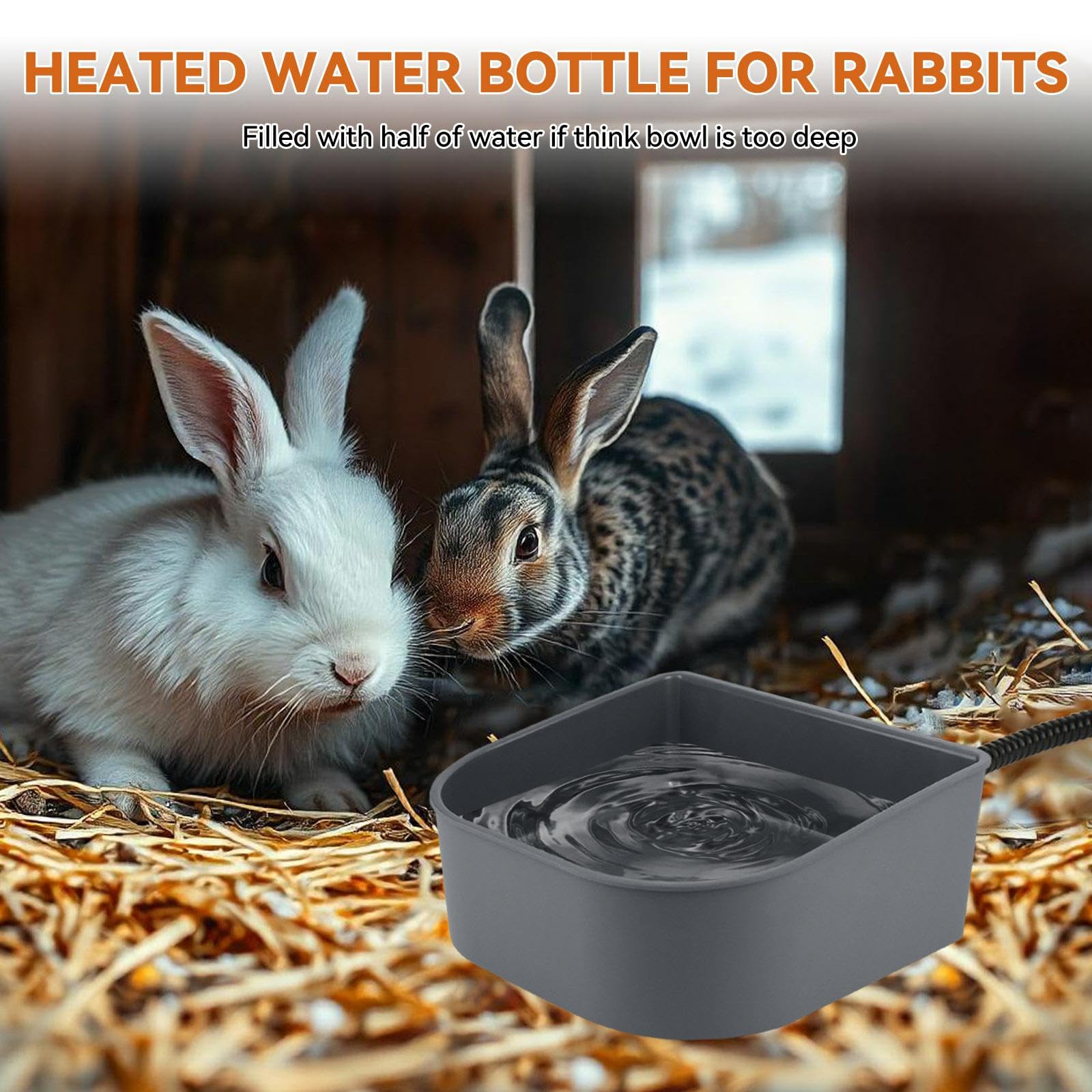 Billionchains 0.27 gallon bowl provides steady water for small pets