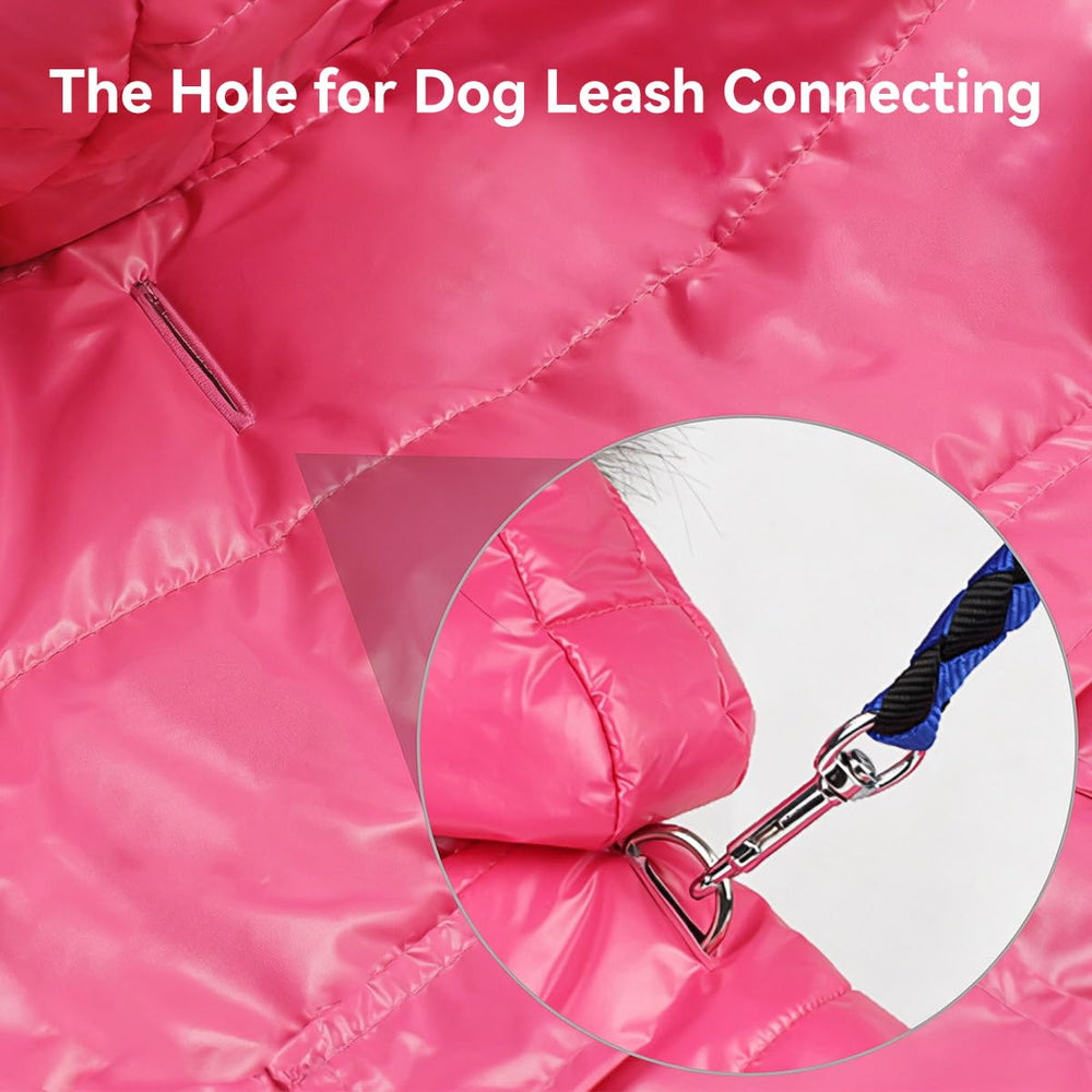 Billionchains size-xl pink coat with measurements for small dogs 12-17 lbs.