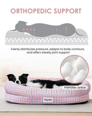 bilypaws orthopedic bed reversible cushion showing faux fur for cozy comfort