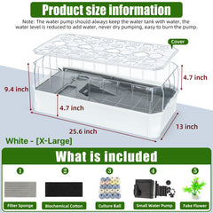 BINANO turtle habitat bottom drain feature enabling quick, hassle-free water changes