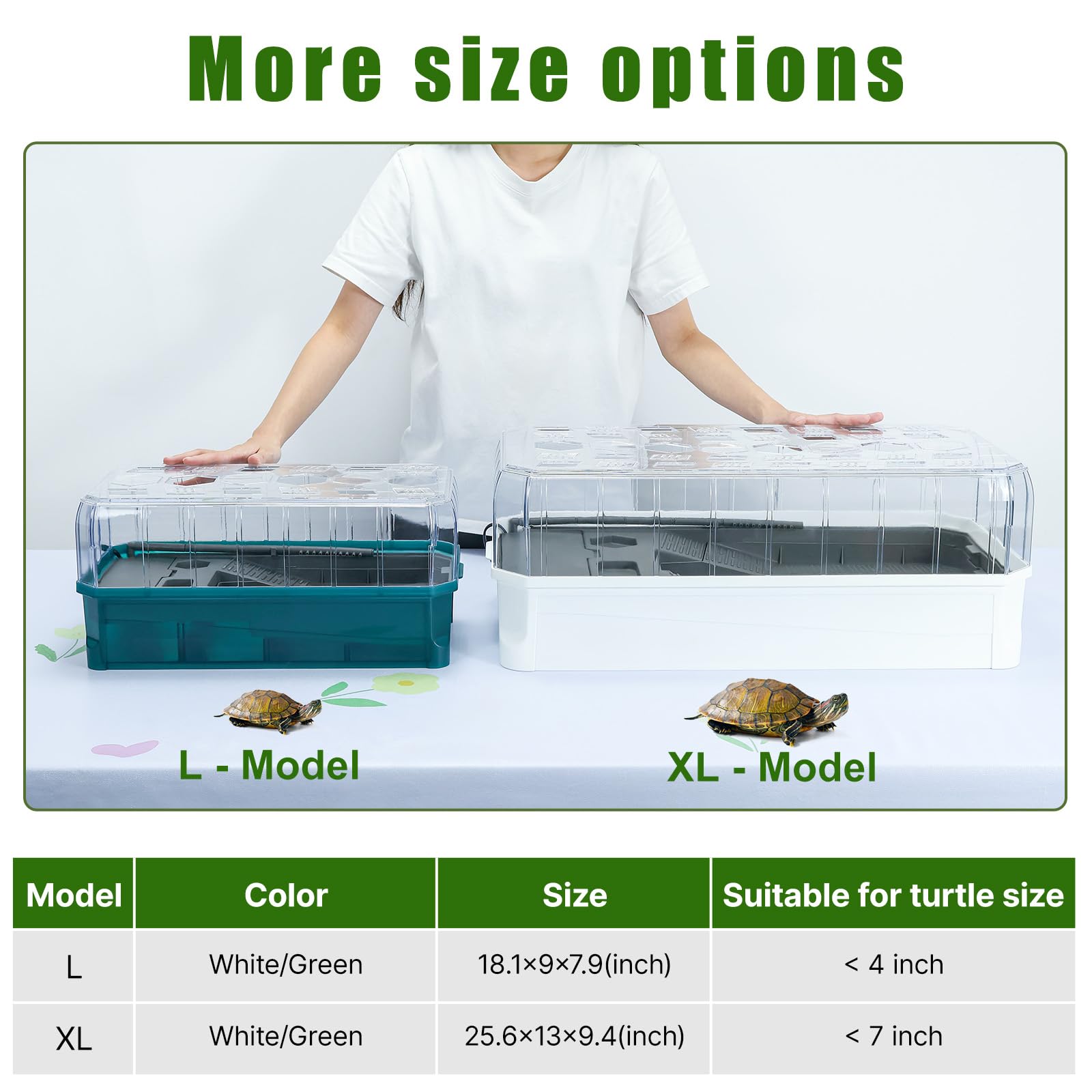 BINANO turtle habitat easy maintenance setup with bottom layer for simple upkeep