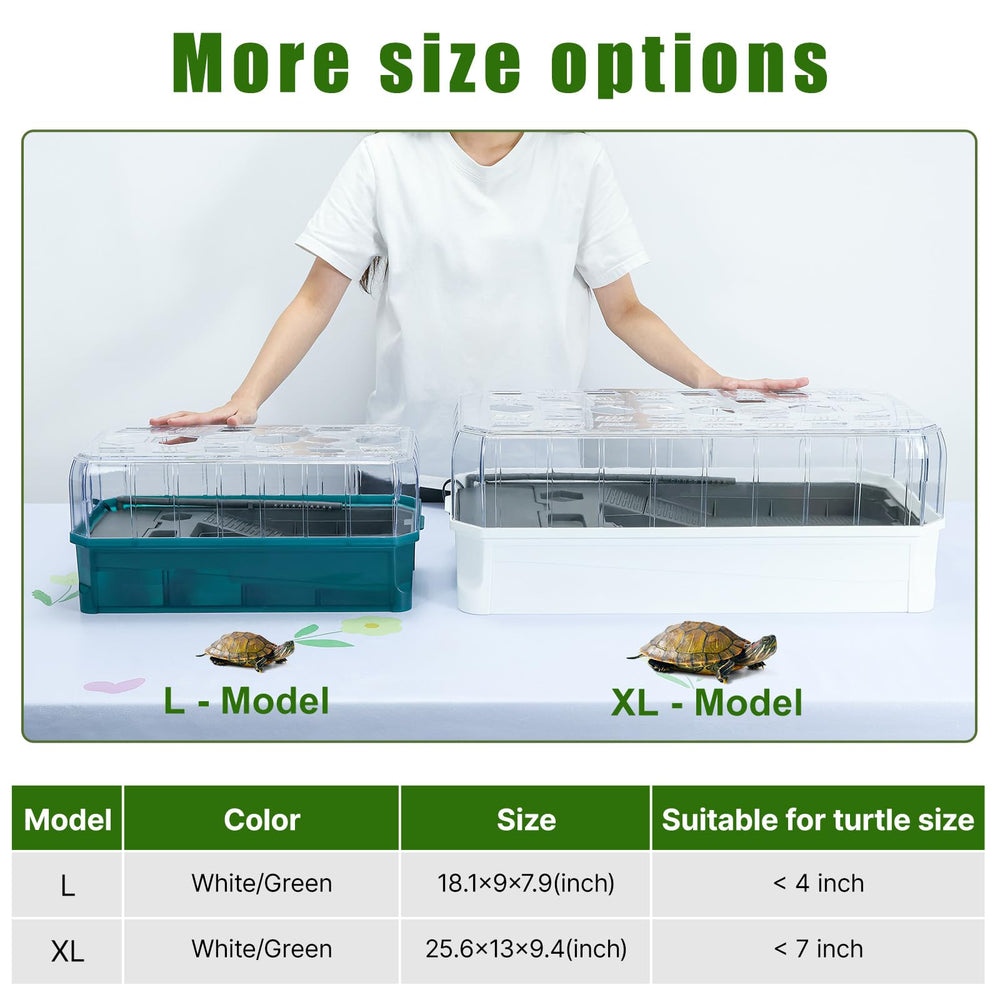 BINANO turtle habitat easy maintenance setup with bottom layer for simple upkeep