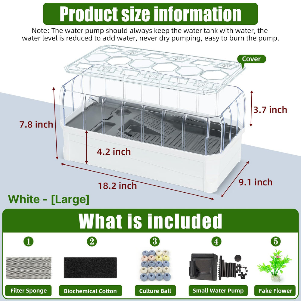 BINANO turtle habitat top view highlights layout for easy navigation