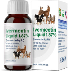 Bingbrofam dewormer liquid bottle for easy administration and animal comfort.