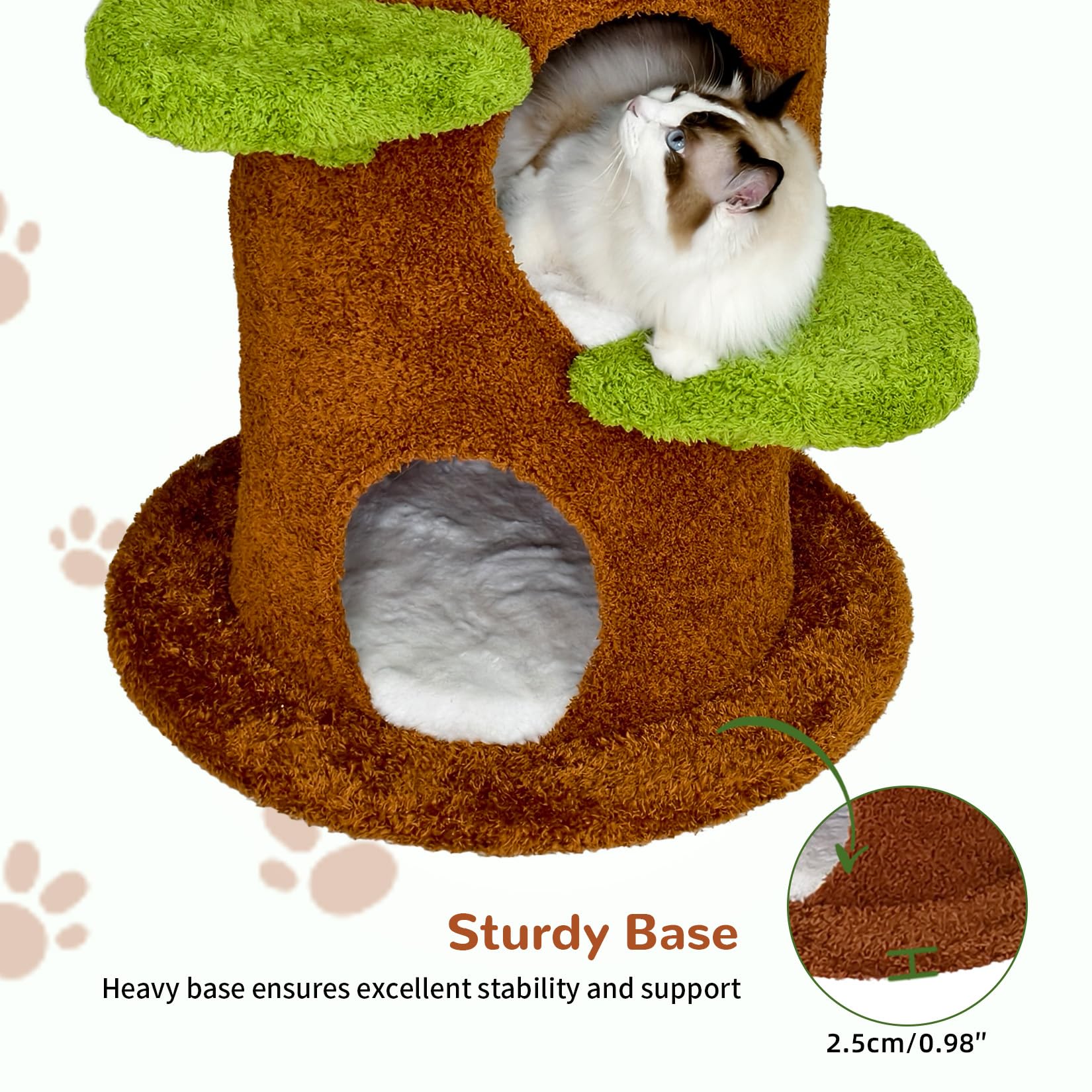 BingoPaw reinforced base supports multi-cat activity and stable lounging.