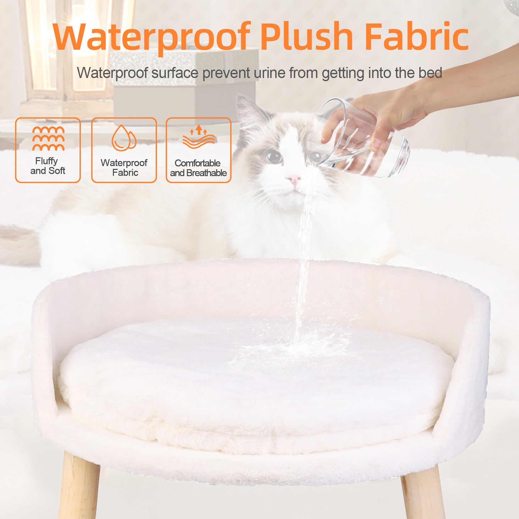 BingoPaw removable-washable-cushion closeup emphasizes easy cleaning