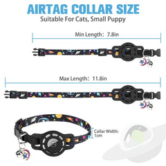 BINGPET AirTag Cat Collar holder detail highlights secure Airtag protection.