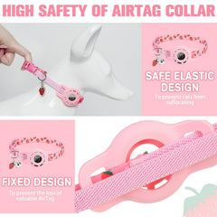 BINGPET AirTag cat collar quick-release buckle for easy removal