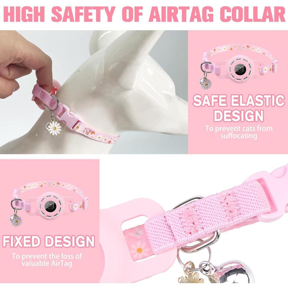 BINGPET AirTag holder attachment secures the Airtag on the collar.