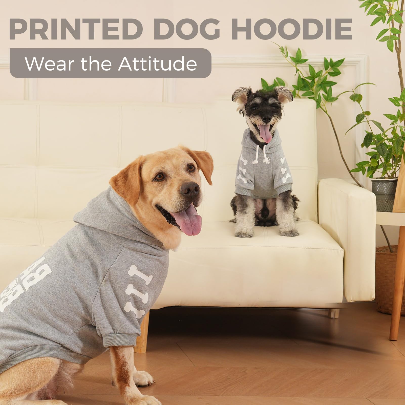 BINGPET Bad to the Bone hoodie back view highlights durable print for daily wear