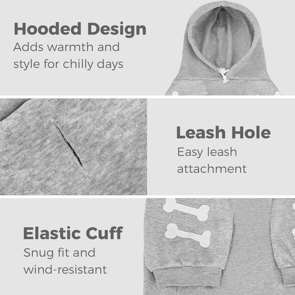 BINGPET Bad to the Bone hoodie fabric texture emphasizes soft, lightweight warmth