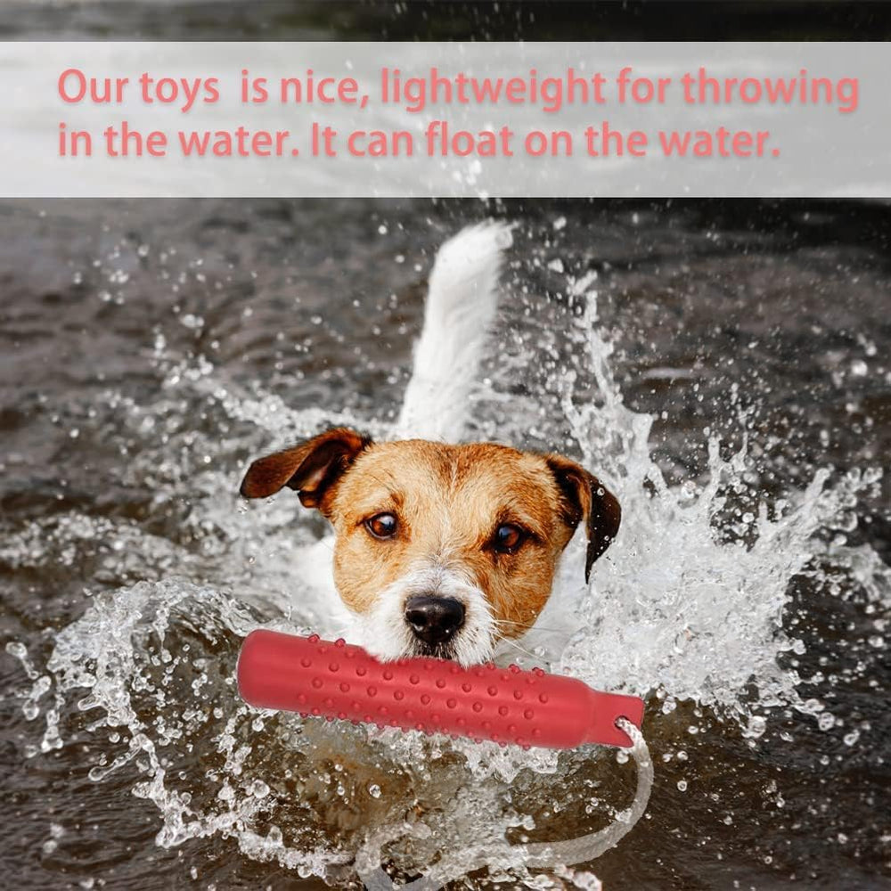BINGPET bright red bumper helps visibility on water, sand, and grass.