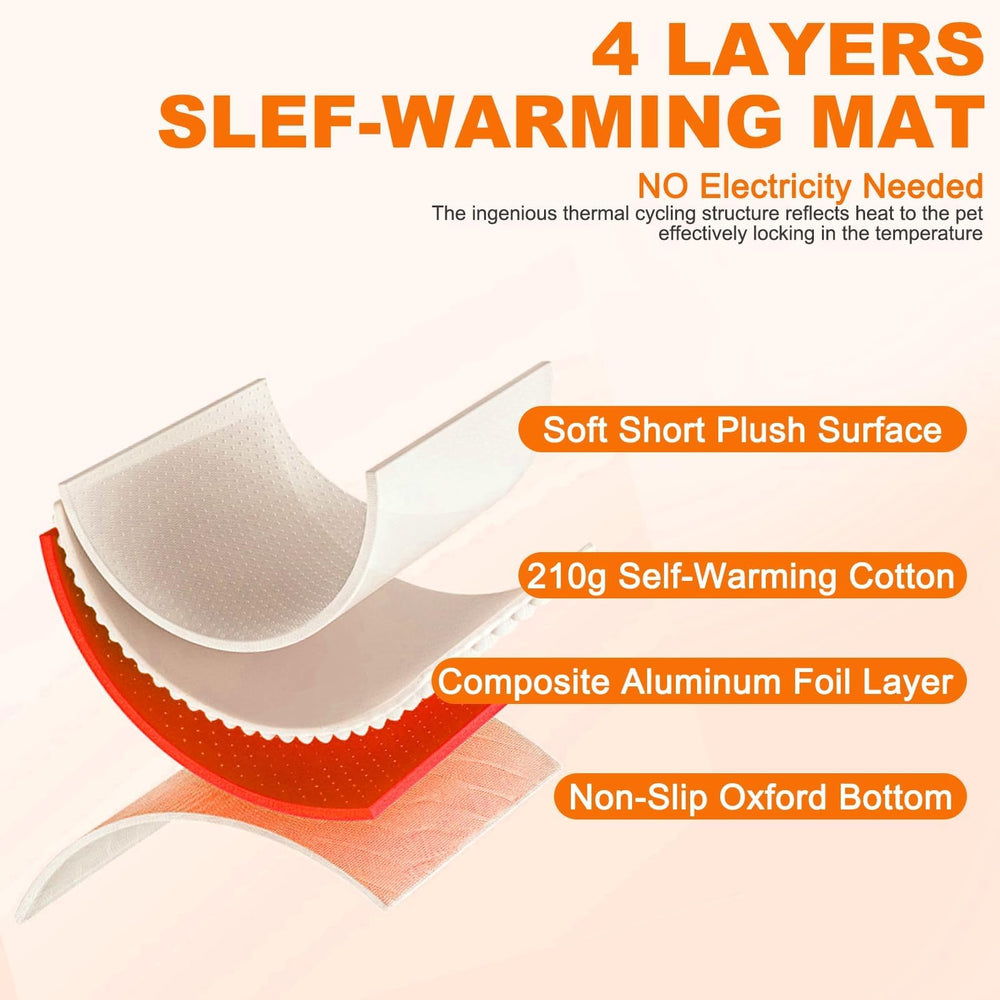 BINGPET cat bed anti-slip sole keeps the mat steady during naps