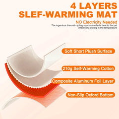 BINGPET cat bed anti-slip sole keeps the mat steady during naps