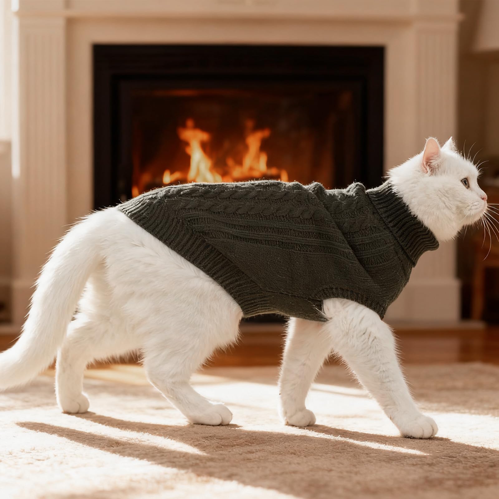 BINGPET Cat Sweater size chart image helps pick proper fit