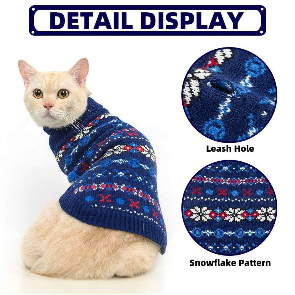 BINGPET Cat Sweater soft turtleneck knit close-up highlighting stretchable warmth
