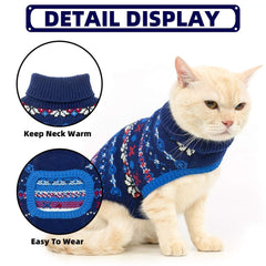 BINGPET Cat Sweater worn by a cat to demonstrate easy slip-on design