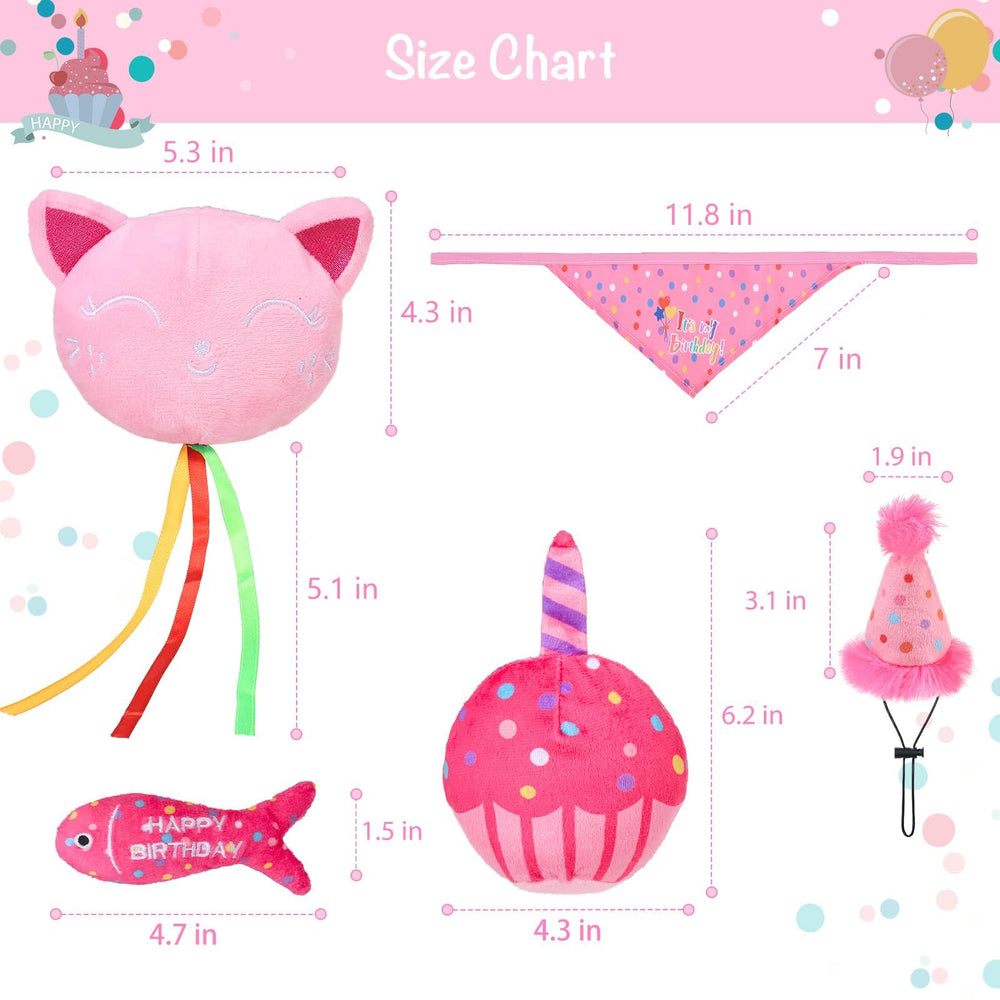 BINGPET catnip toys birthday hat – cheerful headwear for playful celebrations and poses