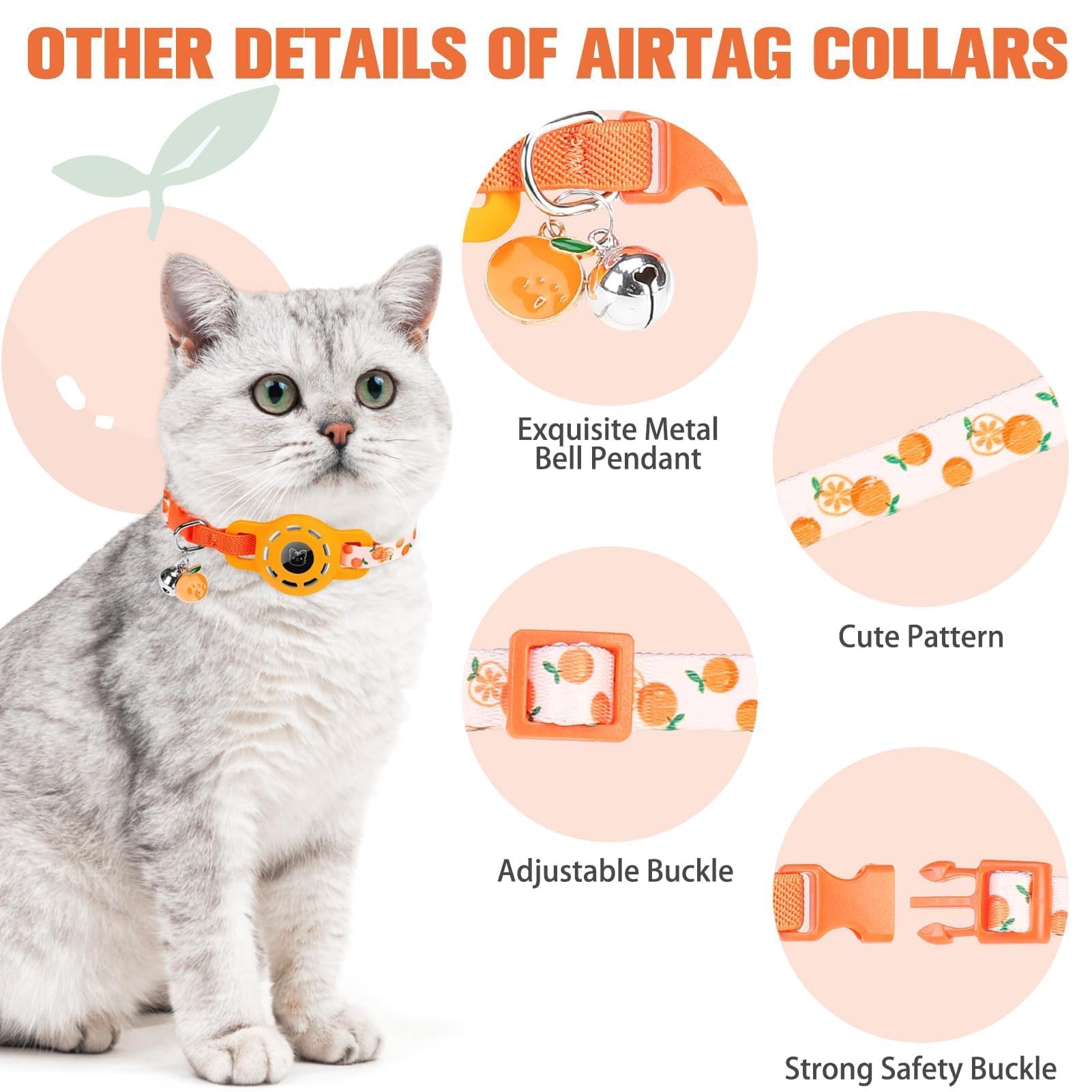 BINGPET detachable bell on AirTag collar enhances visibility with clear sound