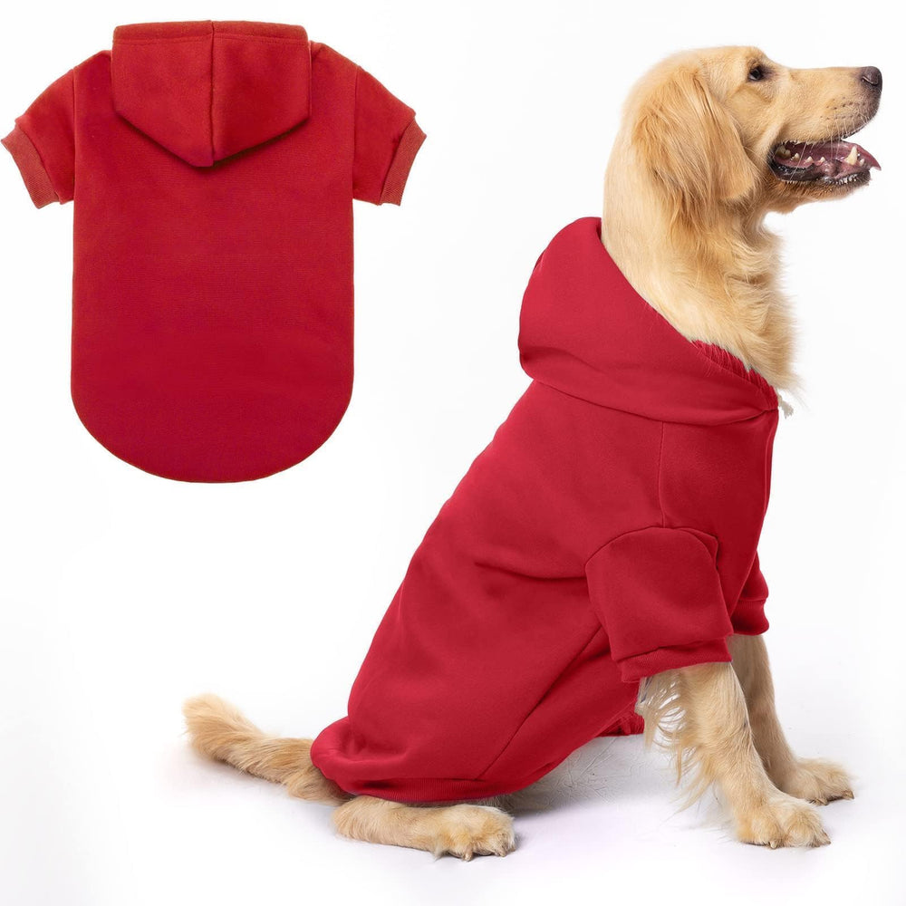 BINGPET Dog Hoodie front view shows cozy fleece lining for warmth on walks.