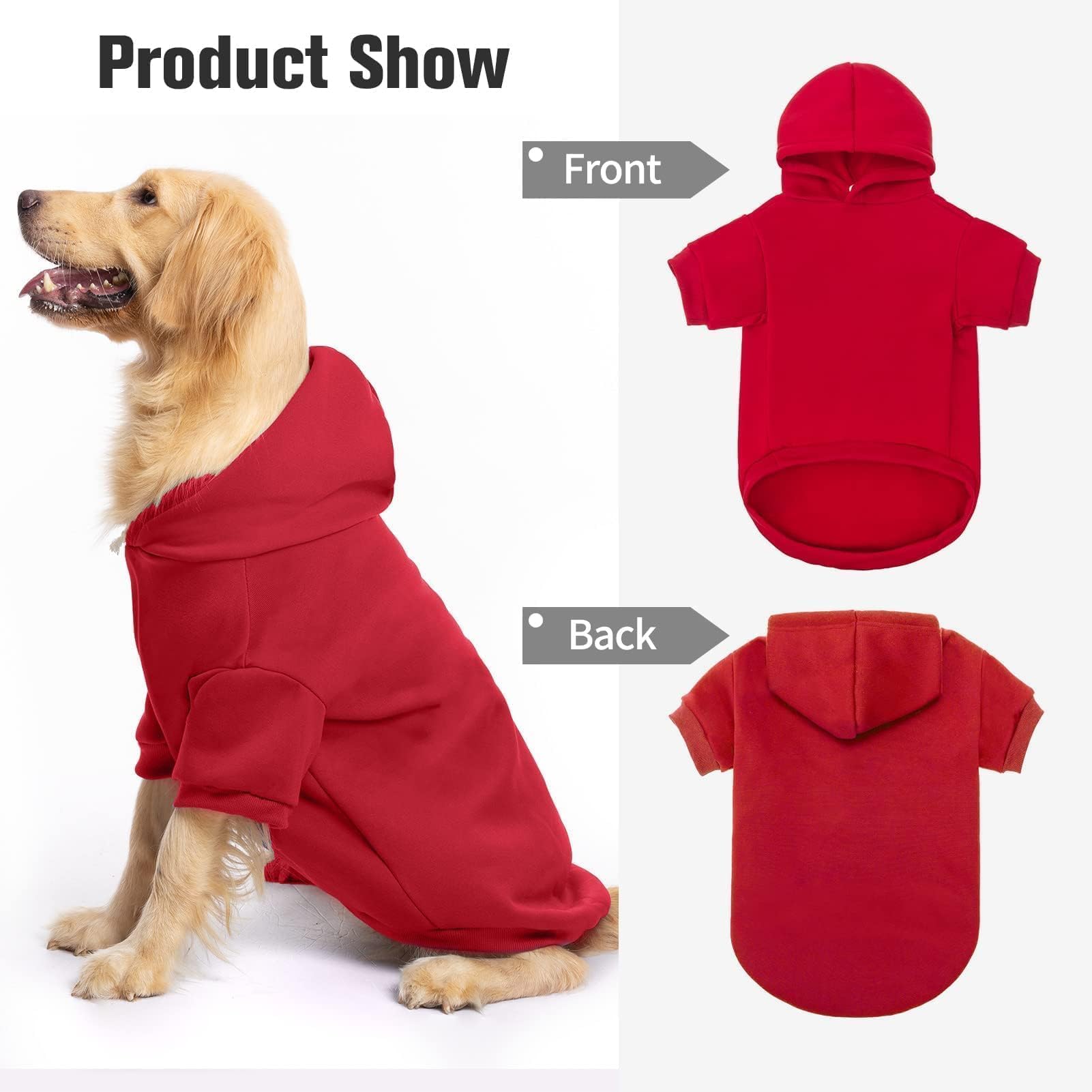 BINGPET Dog Hoodie pullover design enables quick dressing and comfortable wear.