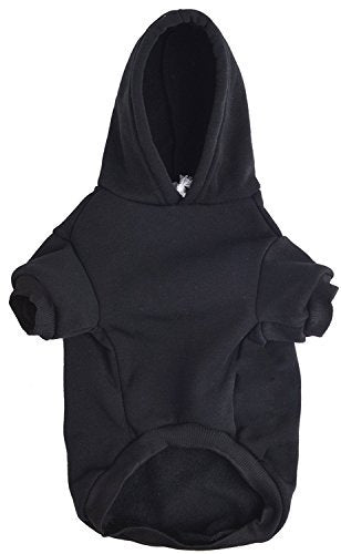 BINGPET dog hoodie side view shows soft polyester blend and snug warmth.