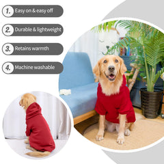 BINGPET Dog Hoodie soft fleece lining provides snug warmth on chilly days.